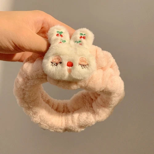 Fleece Spa Headband Wristband Set