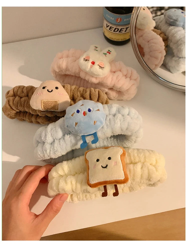 Fleece Spa Headband Wristband Set